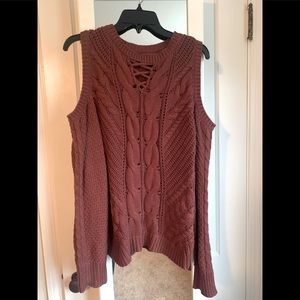 Open shoulder sweater